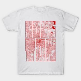 Houston, Texas, USA City Map Typography - Oriental T-Shirt